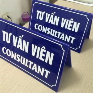 Biển Mica gấp chữ V