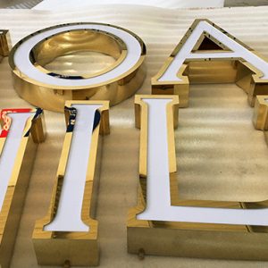 Chữ Inox vàng xước