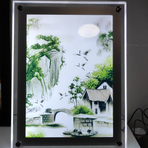 Tranh điện mica trong 1 mặt